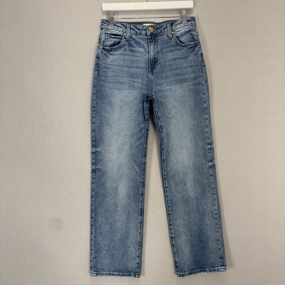 Kut From The Kloth Sienna Wide Leg Jeans Womens 4 Blue High Rise Denim Stretch